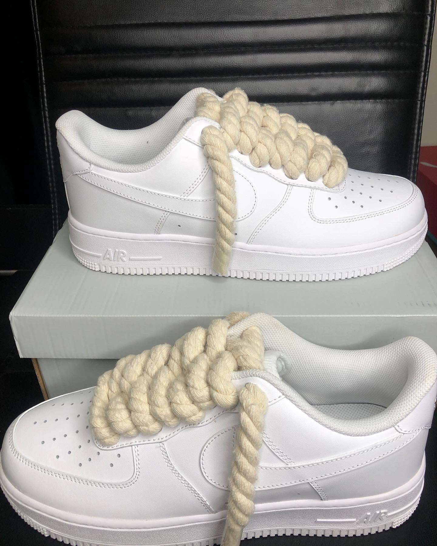 Beige rope lace AF1 - Ropekickz