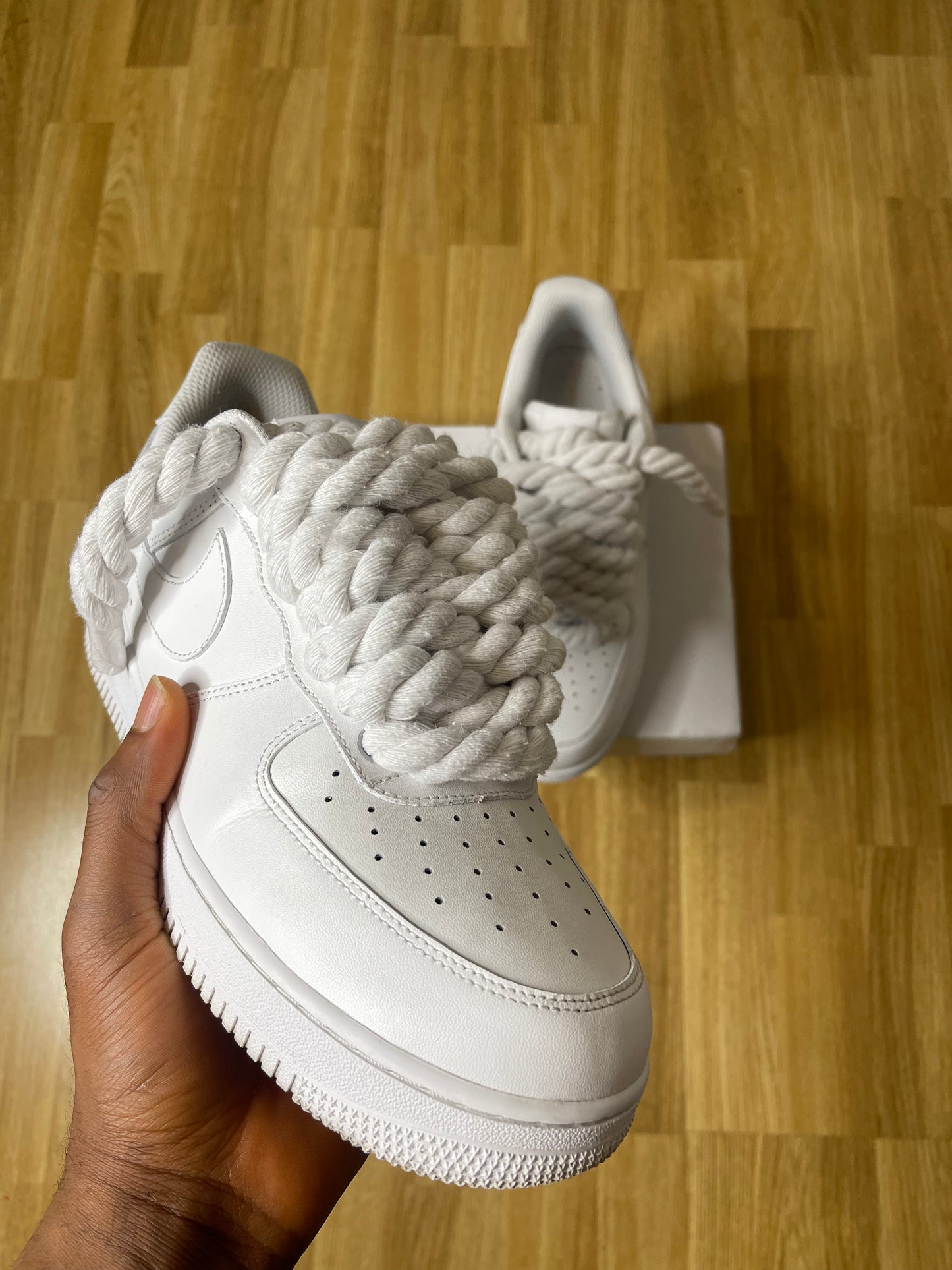 Chunky nike rope air force 1, front view