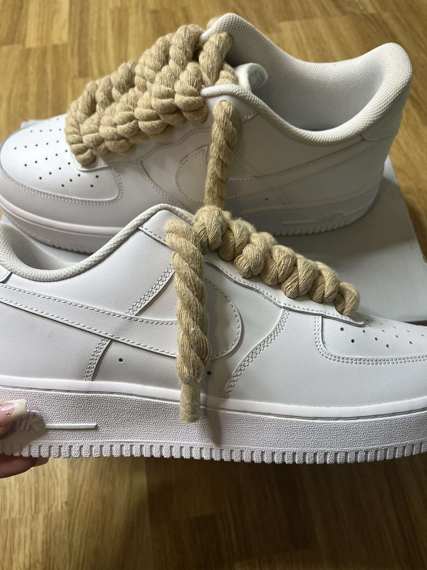 Beige rope lace AF1