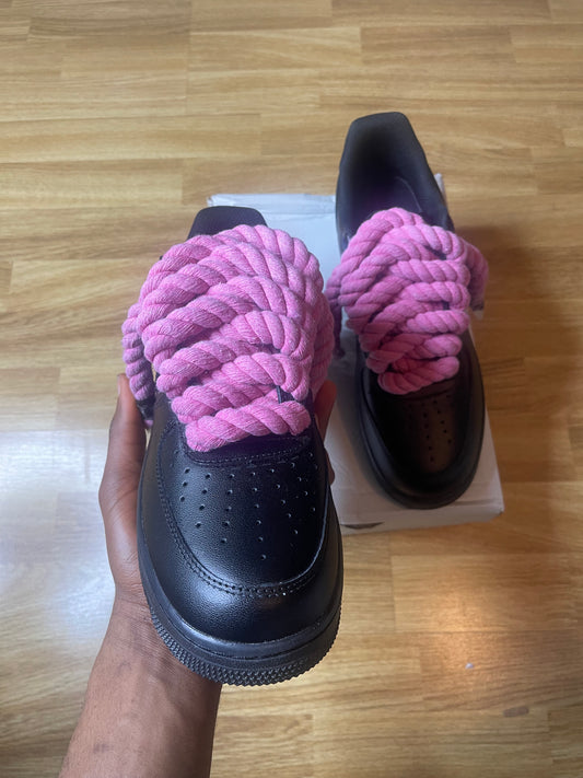 Pink rope black AF1