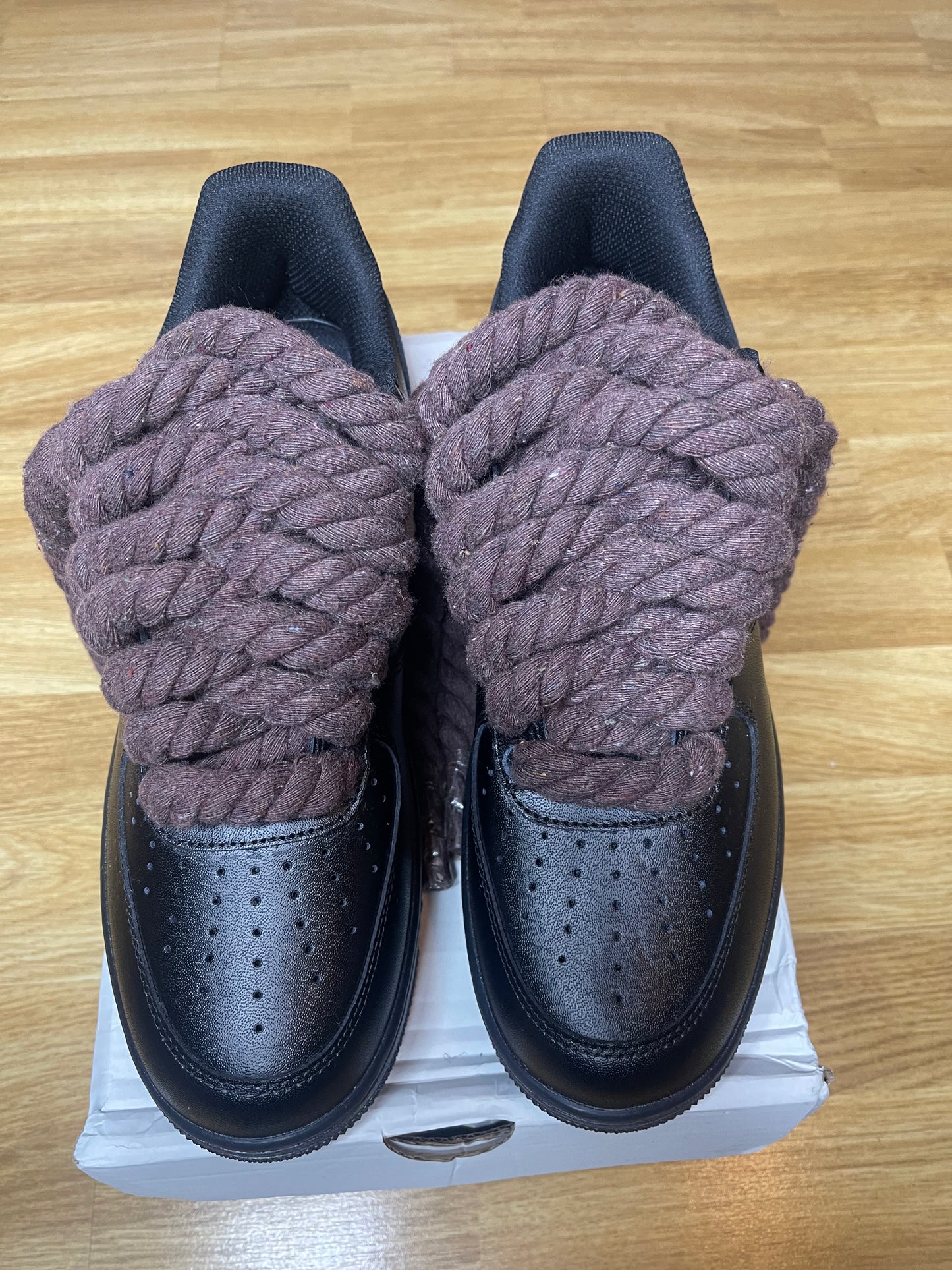 Dark brown rope black AF1