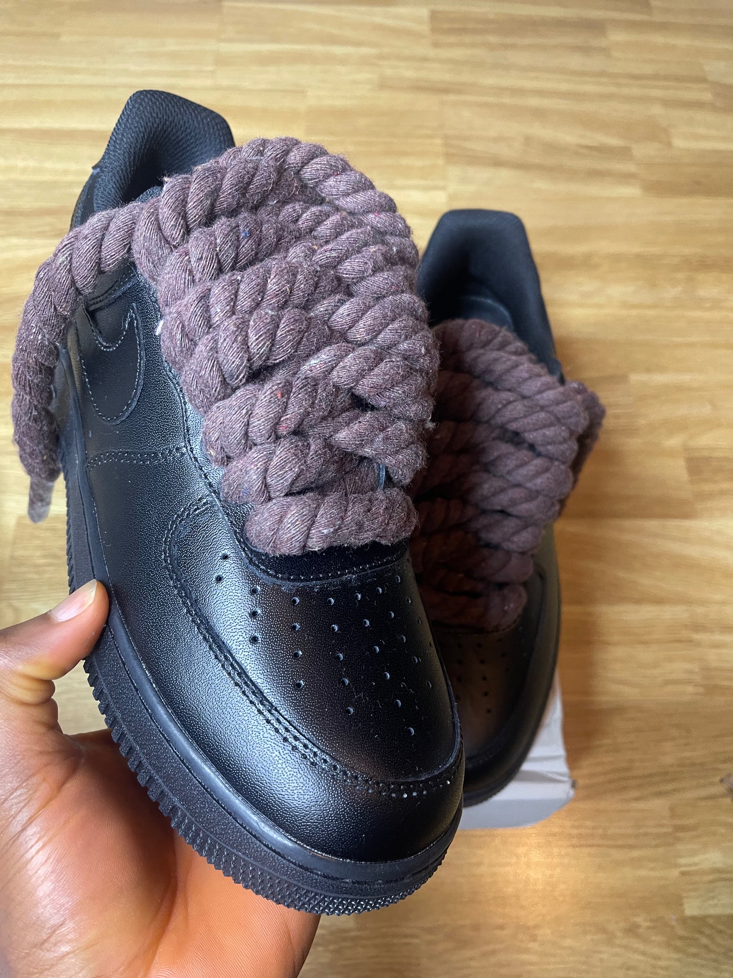 Dark brown rope black AF1