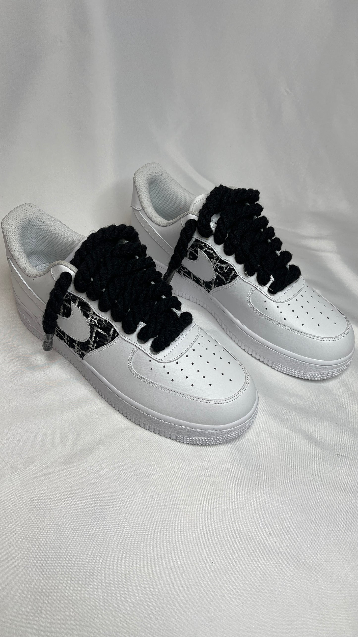 blue rope X black Dior rope airforce 1s
