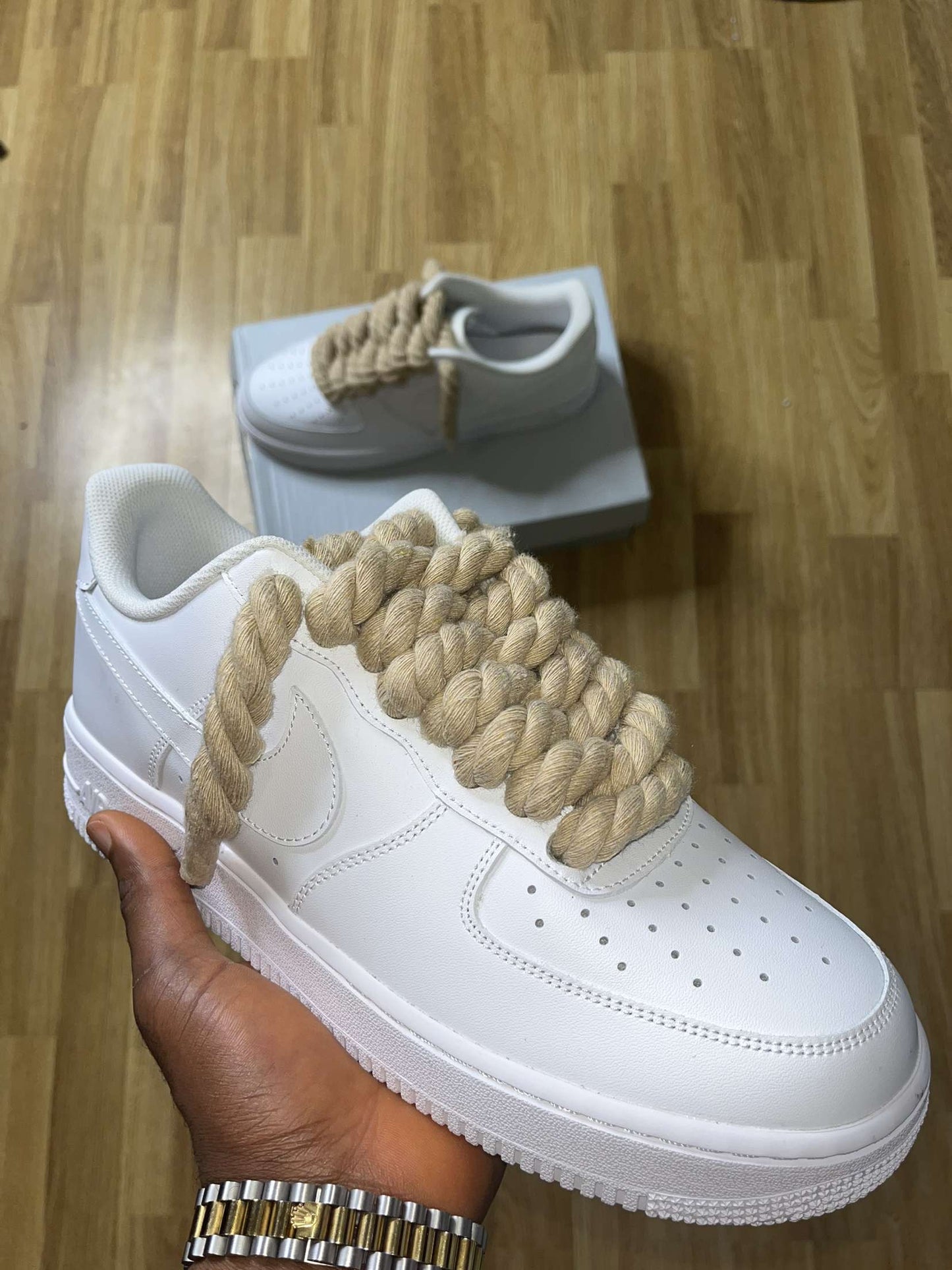 Chunky nike rope air force 1, front view