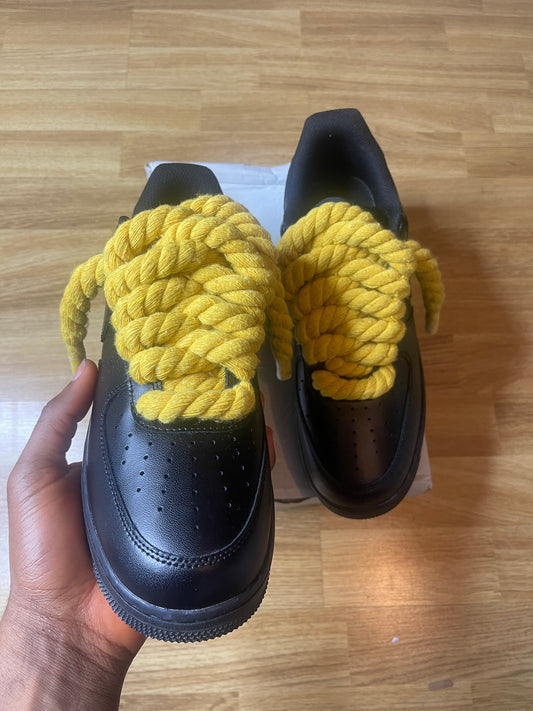 Yellow rope black AF1